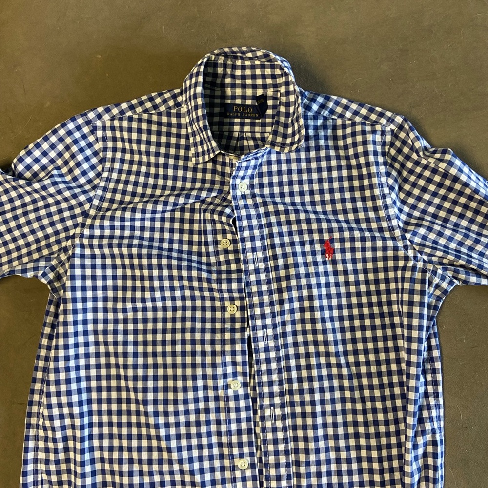 Ralph Lauren Blue Gingham Casual Shirt